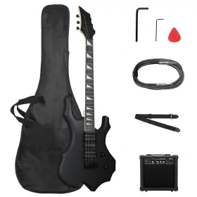 Ktbfseg0361 Ktaxon Burning Fire Design Electric Guitar Kit 39-inch Hsh Pickup Beginner Set With