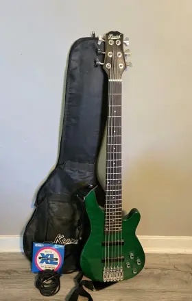 Ktone 515276971306 6 String Electric Bass Guitar Green Maple Top
