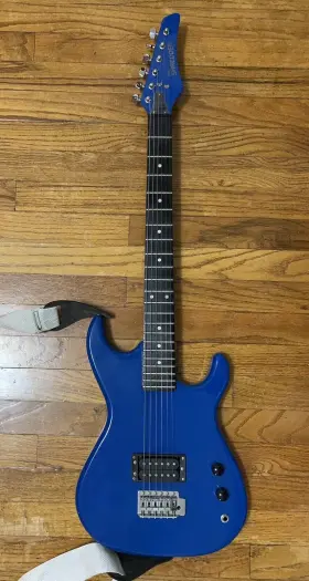 Shgi2tbl La Guitar Vintage 1980s Inch The Shredder Blue Gloss Electric With Case Junior