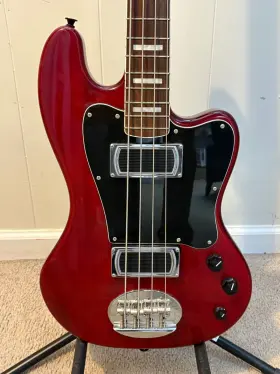 140305754 Lakland Skyline Series Decade 4 String Bass 2014 Red With Matching Headstock