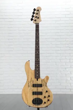 44-01spalt-r-nat-bkhw Lakland Skyline 44-01 Deluxe Bass Guitar - Spalted Maple With Black Hardware