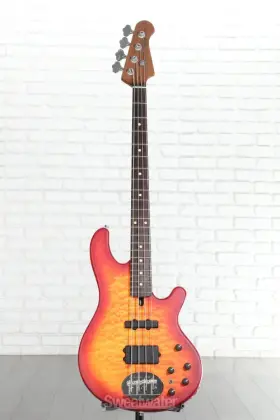 44-02q-r-rm-cs-satin Lakland Skyline 44-02 Deluxe Bass Guitar - Satin Cherryburst With Rosewood