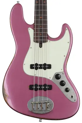 4460usc-rm-rw-fr-rlc Lakland Usa Classic 44-60 Aged Bass Guitar - Burgundy Mist Sweetwater Exclusive