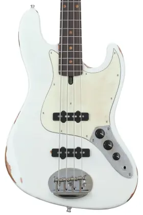 4460usc-rm-rw-ow-rlc Lakland Usa Classic 44-60 Aged Bass Guitar - Olympic White Sweetwater Exclusive