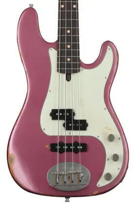 4464pjusc-rm-rw-bm-rlc Lakland Usa Classic 44-64 Pj Aged Bass Guitar - Burgundy Mist Sweetwater