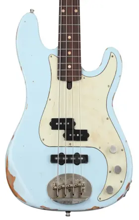 4464pjusc-rm-rw-sb-rlc Lakland Usa Classic 44-64 Pj Bass Guitar - Aged Sonic Blue Sweetwater Exclusive