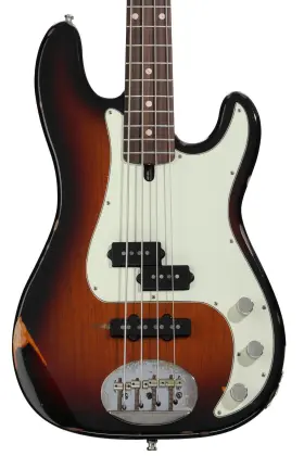 4464pjusc-rm-rw-tts-rlc Lakland Usa Classic 44-64 Pj Bass Guitar - Aged 3-tone Sunburst