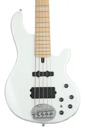 55-02c-m-wp Lakland Skyline 55-02 Custom Bass Guitar - Pure White With Maple Fingerboard