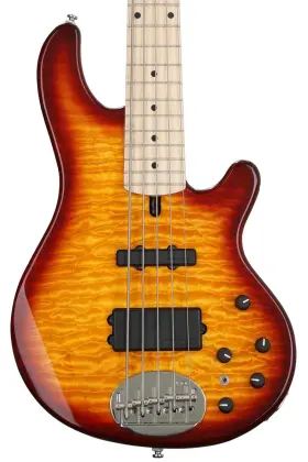 55-02mq-hb Lakland Skyline 55-02 Deluxe Bass Guitar - Honey Burst With Maple Fingerboard