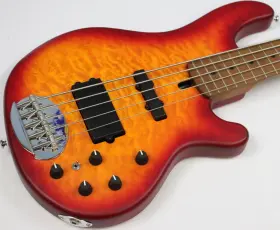 55-02q-rm-cs-satin Lakland 2023 Skyline 55-02 Deluxe Bass Satin Cherryburst Roasted Maple Fretboard