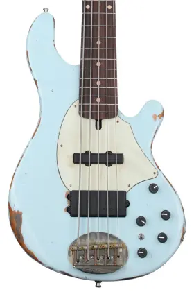 55-14-rm-sb-rlc Lakland Usa Classic 55-14 5-string Bass Guitar - Aged Sonic Blue With Rosewood