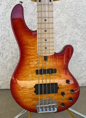 5502splt-m-vb Lakland 55-02 Deluxe Bass Guitar - Cherry Burst Maple Fretboard