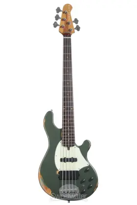 Lakland 5514-rm-sg-rlc Usa Classic 55-14 5-string Bass Guitar - Aged Sherwood Green With