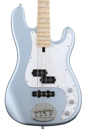 Lakland 810401012638 Skyline 44-64 Custom Pj Ash Bass Guitar - Ice Blue Metallic With Maple