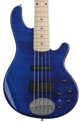 L5502fmtb Lakland Skyline 55-02 Deluxe Flame Bass Guitar - Translucent Blue