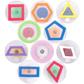 Ce6736 Learning Advantage Ready 2 Learn Giant Stampers - Geometric Shapes Outlines Set Of 10 Easy To