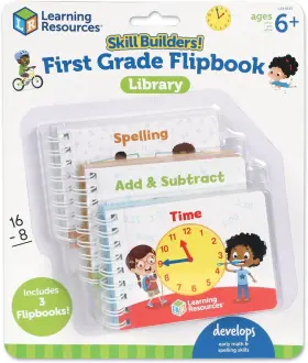 Learning Resources Ler6193 Skill Builders First Grade Flipbook Library - 3 Pieces