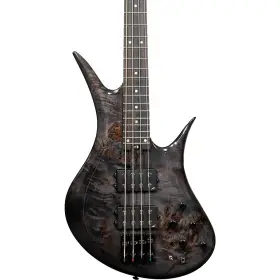 Legator 197881393786 Helio 4 String Bass Super Shred Electric Guitar Blk Burl Rf