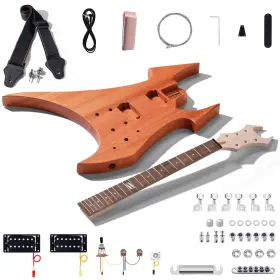 Leo Jaymz 738145468425 Diy Electric Guitar Kits - Mahogany Body Neck And Laurel