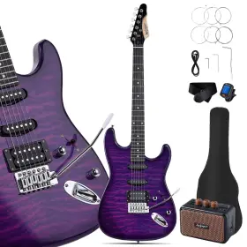 Leo Jaymz 765569993858 39 Inch Full Size St Style Electric Guitar Starter Kit With Ssh Pickup