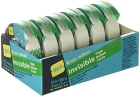 62452 Lepages 2000 Inc Seal-it Invisible Stationery Tape 3/4 X 1000 Inches On Press Nft Cut Dispenser P