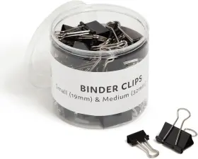 654u08-24  Llc Binder Clips Assorted Sizes Small 3/4-inch Width And 1/3-inch Paper Holding