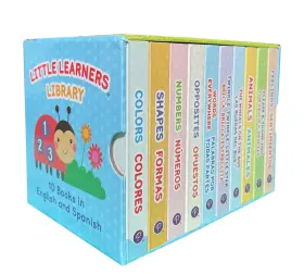 Myqq-493 Lodi Publishing Bilingual 10 Board Books In Spanish And English Little Library Set Includes