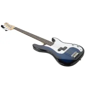 Loty1008 Lonabr Blue Body 4-string Electric Bass Guitar Kit For Student School Xmas Gift