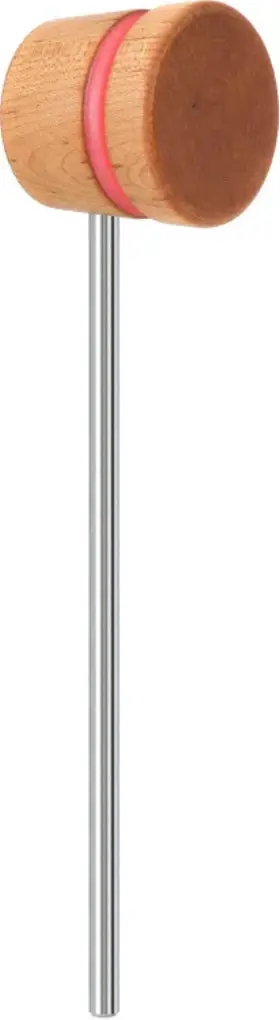 Low Boy 104-000101-0026-01 Lightweight Wood Bass Drum Beater - Natural With Red Sparkle Sweetwater