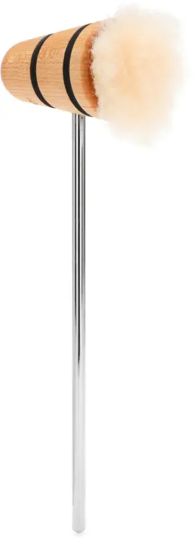 111-010101-0202-09 Low Boy Puff Daddy Long Bass Drum Beater - Natural With Black Stripes