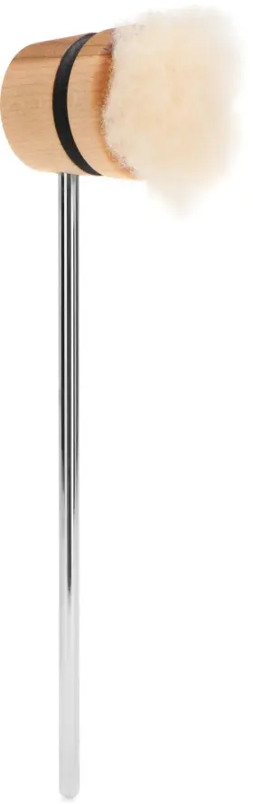 112-000101-0002-09 Low Boy Puff Daddy Long Bass Drum Beater - Lightweight Natural With Black