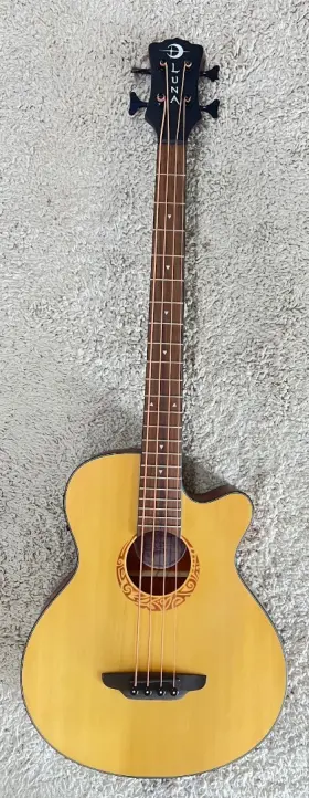 Lab34tribal Luna Tribal 34 Inch Scale-length Acoustic-electric Bass Guitar Natural Satin
