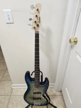 Lj-600 Lyman Jazz Bass 4 String Electric Trans Blue