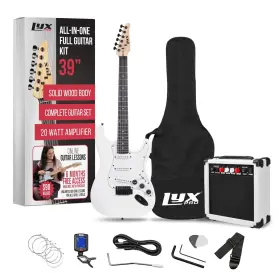 Lyxpro 843812164184 39 Inch Electric Guitar Kit Bundle With 20w Amplifier All Accessories