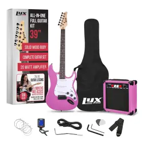 Lyxpro 843812171076 Inch Electric Guitar Kit Bundle With 20w Amplifier All Accessories Digital Clip