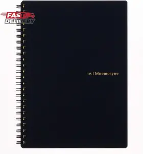 Maruman 445043274262 Mnemosyne Lined Notebook- A5 8.27 Inch X 6.34 80 Sheets / 160 Pages 7mm