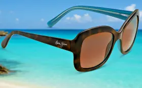 H735-10p Maui Jim New Orchid Blue/tortoise Women Sunglasses Cats Eye Polarized