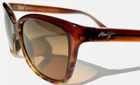 Hs744-01t Maui Jim New Unused Starfish Translucent Chocolate Tortoise Sunglasses