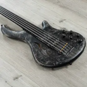 0011 Mayones 0011/2025/6 Patriot 5 Mr Maurizio Rolli 5-string Fretless Bass Antique Black Matt