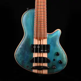 08may075 Mayones Cali4 Bass 17.5 Inch Scale Eye Poplar Top Transparent Blue With Case