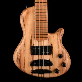 08may077 Mayones Cali4 Bass 17.5 Inch Scale 3a Spalted Maple Top Swamp Ash Back Board