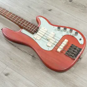 Th4-p Mcgrath Guitars Thunderhorse Iv Bass Roasted Flame Maple Fretboard Emg Pickups Peach