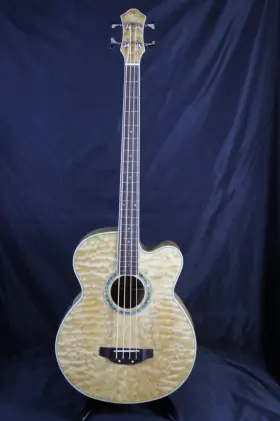 Qab4 Michael Kelly Gab4 Acoustic Bass Guitar 4-string Natural Quilted Maple With Hsc