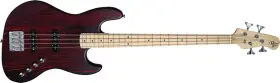 Mko4otrmrc Michael Kelly Guitar Co. Element 4 Electric Bass - Trans-red Finish With Open Pore Maple Fretboard