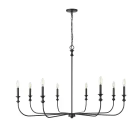 29608 Millennium Lighting 842639041470 Savanne 8 Light 48 Wide Taper Candle Style Chandelier