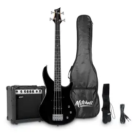 Mb100pkbk Mitchell Mb100 Short-scale Electric Bass Launch Pack Black