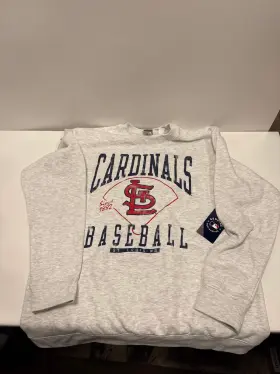 Mlb 199268771750 St. Louis Cardinals Mens Ash Crewneck Sweatshirt - Xl Id