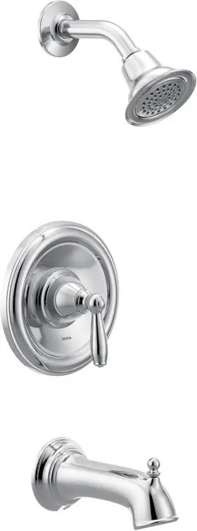 Moen 026508162040 Brantford Chrome Positemp Pressure Balancing Tub And Shower Trim Kit Withou