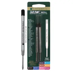 P132bb Monteverde Soft Roll Ballpoint Pen Refills To Fit Parker-style Pens Medium Poin