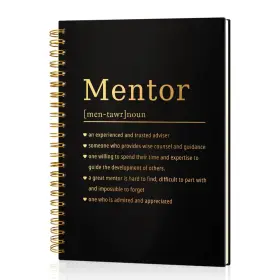 Unb022 Msticey Mentor Definition 160 Blank Pages Gold Foil 8.1x6.0 Inches